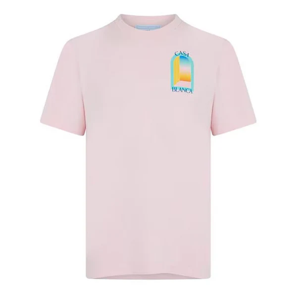 Casablanca New Mirror T Shirt Pink