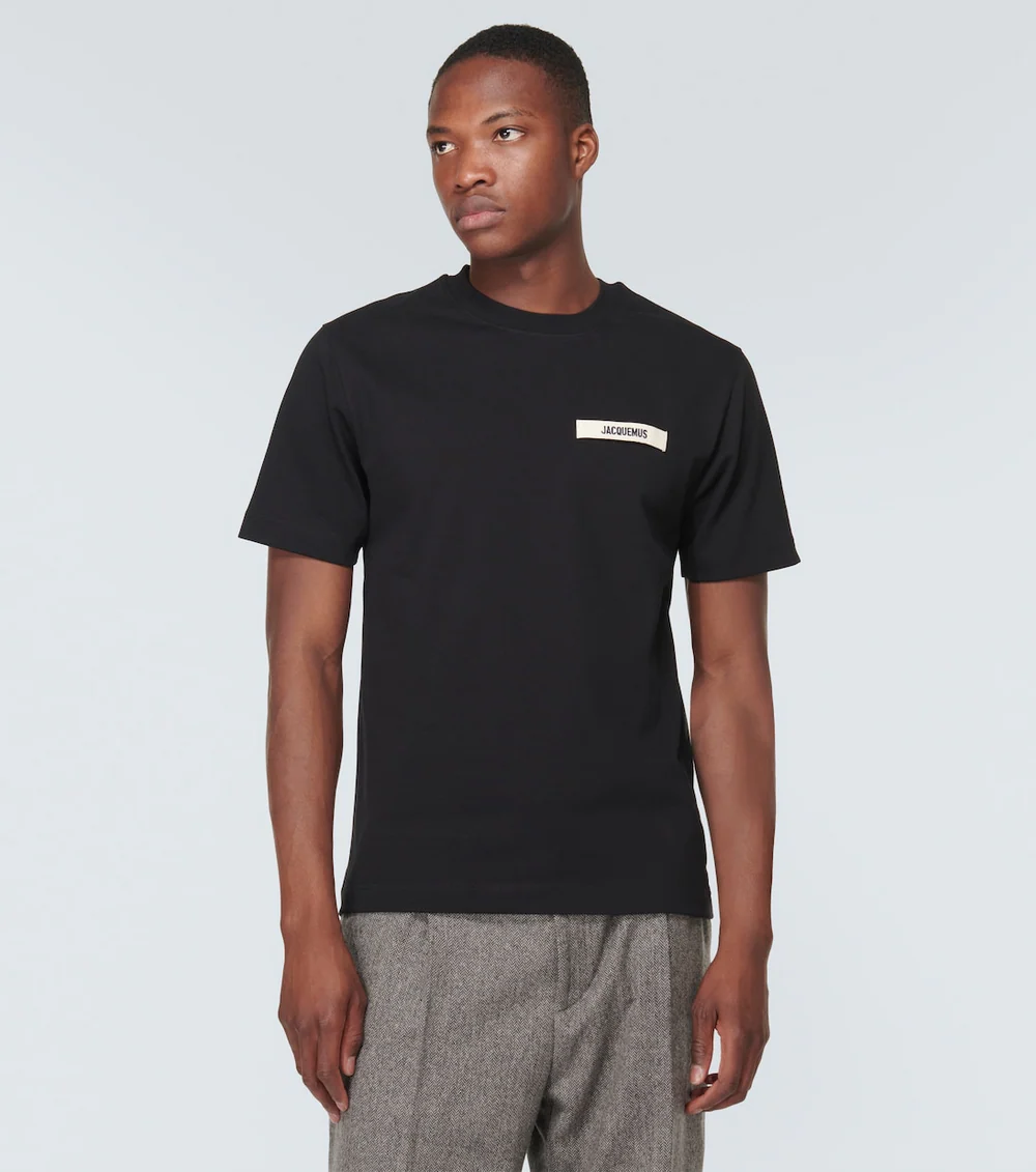 Jacquemus The Gros Grain Logo T Shirt Black