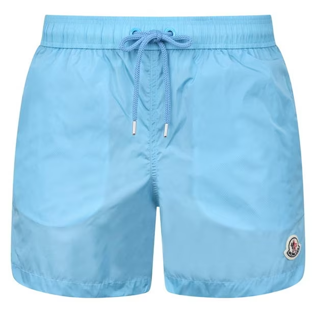 Moncler Logo Swim Shorts Sky