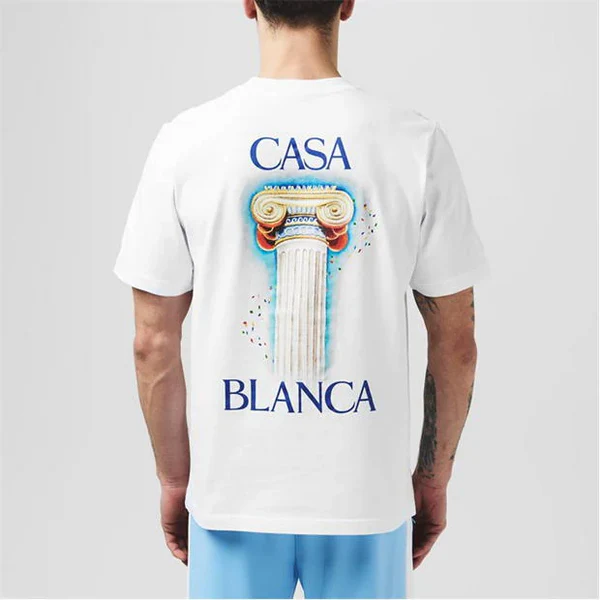 CASABLANCA La Colomne Printed T-Shirt White