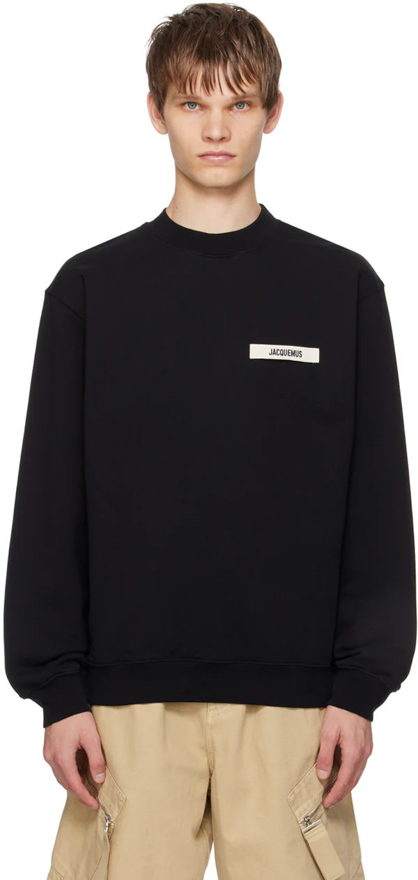 Jacquemus The Gros Grain Logo Sweatshirt Black