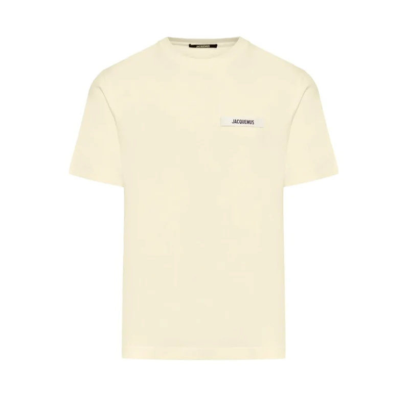 Jacquemus The Gros Grain Logo T Shirt Beige